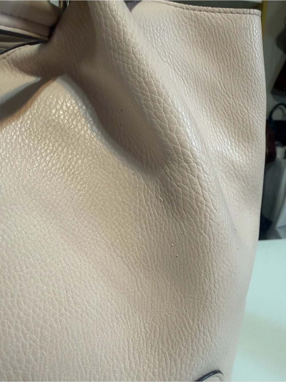 Sondra Roberts Squared Blush Vegan Leather Tote Shoulder & Top Handle Bag - Picture 5 of 16